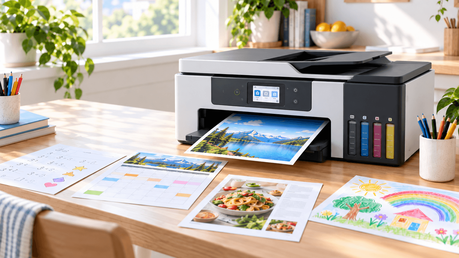 Refillable ink-tank printer used for regular family printing