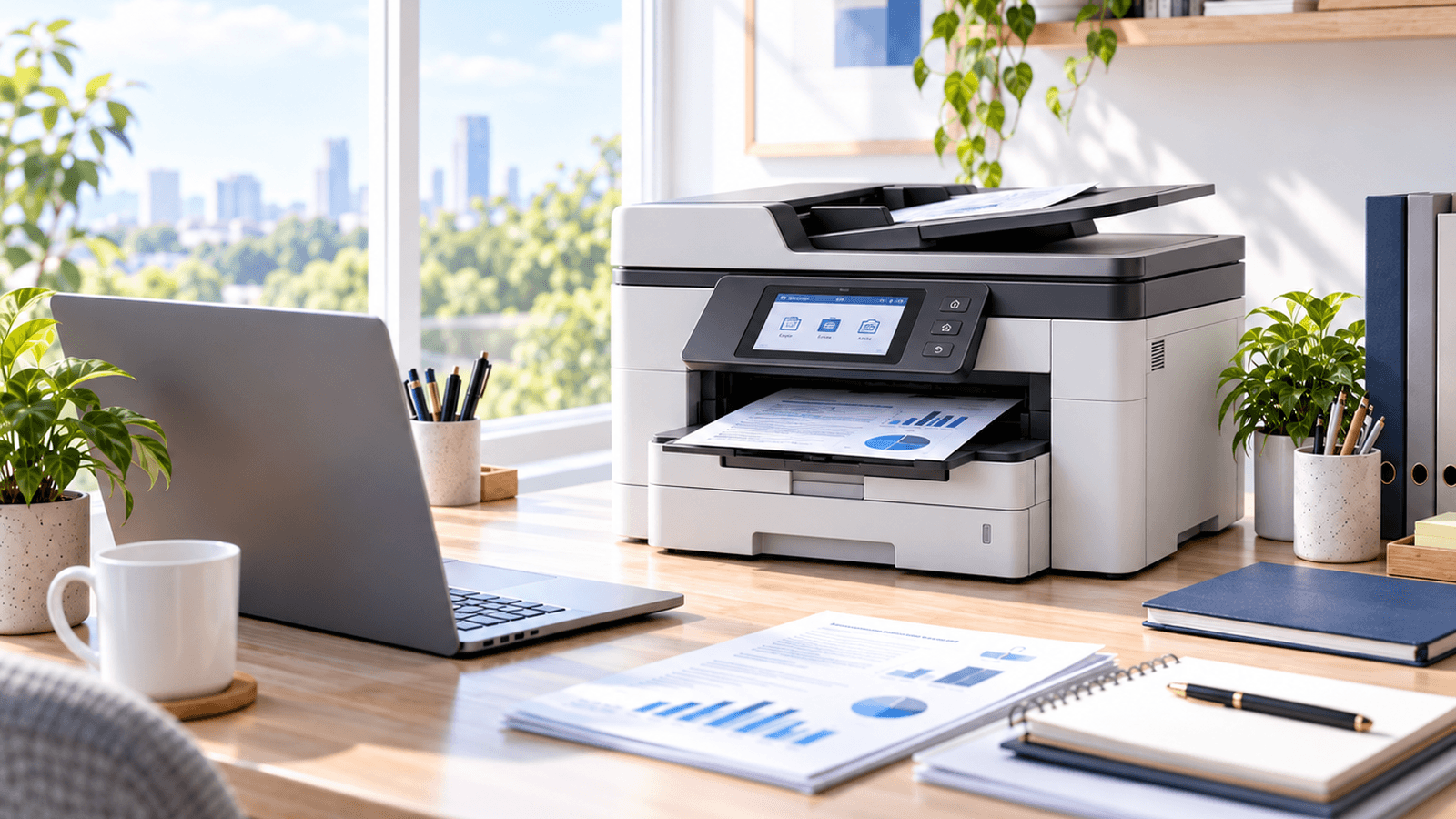 Home-office multifunction printer with automatic document feeder